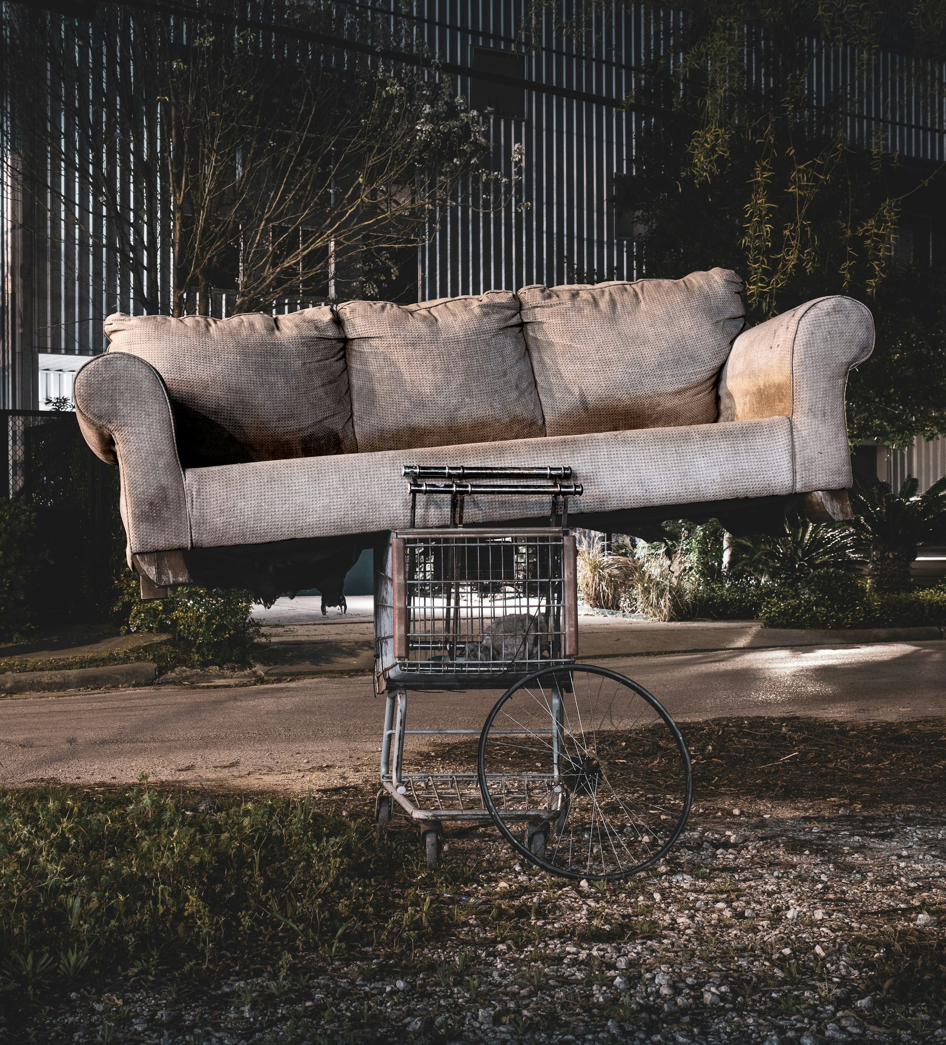 beige fabric sofa